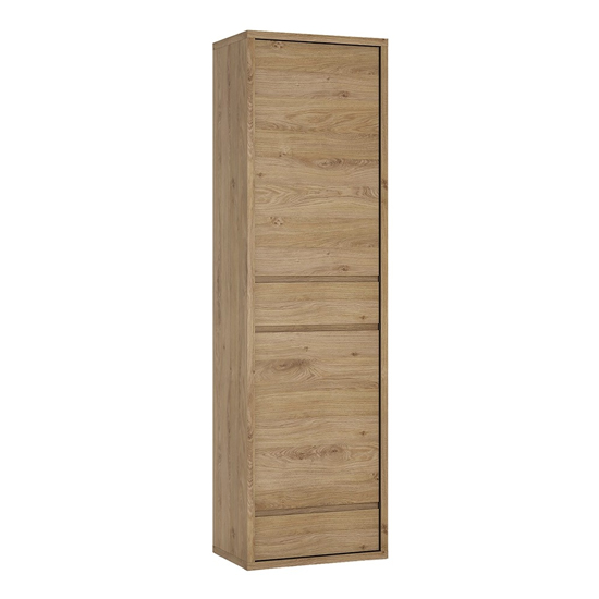 Sholka Wooden Narrow 2 Door 2 Drawer Storage In Oak Furniture